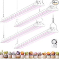 Barrina TX72 4FT Grow Lights for Seed Starting, 288W(4 x 72W, 2000W Equivalent), Full Spectrum, Linkable, High PPFD, Mechanical Timer, Grow Lights for Indoor Plants with On/Off Switch, 4 Packs