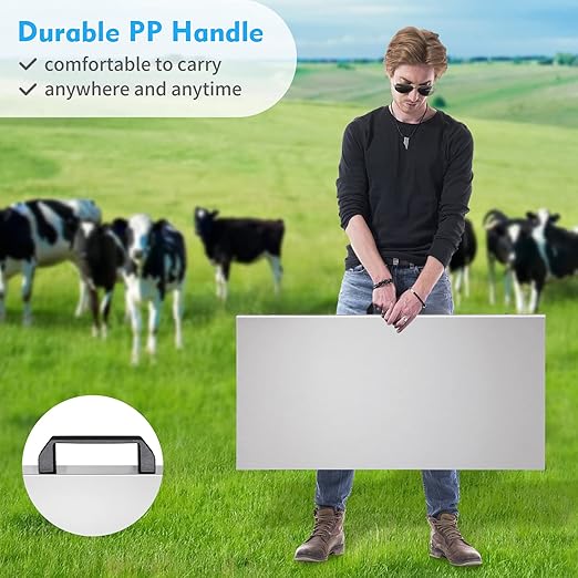 PCR-2126 Postal Digital Livestock Scale, 440lbs 201 Stainless Steel Digital Pet Scale Platform Heavy Duty Livestock Scale Kit for Pet Cat Dog Cattle(40.7" L x 20.8" W)