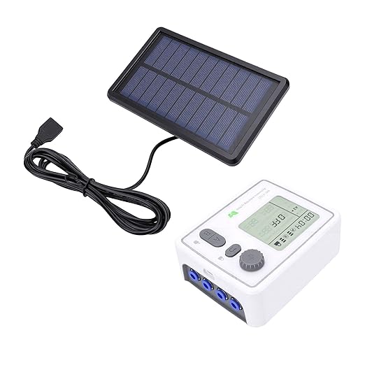 Solar Drip Irrigation Kit, WiFi Smart Automatic Watering System for 20 Pots with 2 Pumps, APP Remote Control & Solar Powered for Balcony Garden