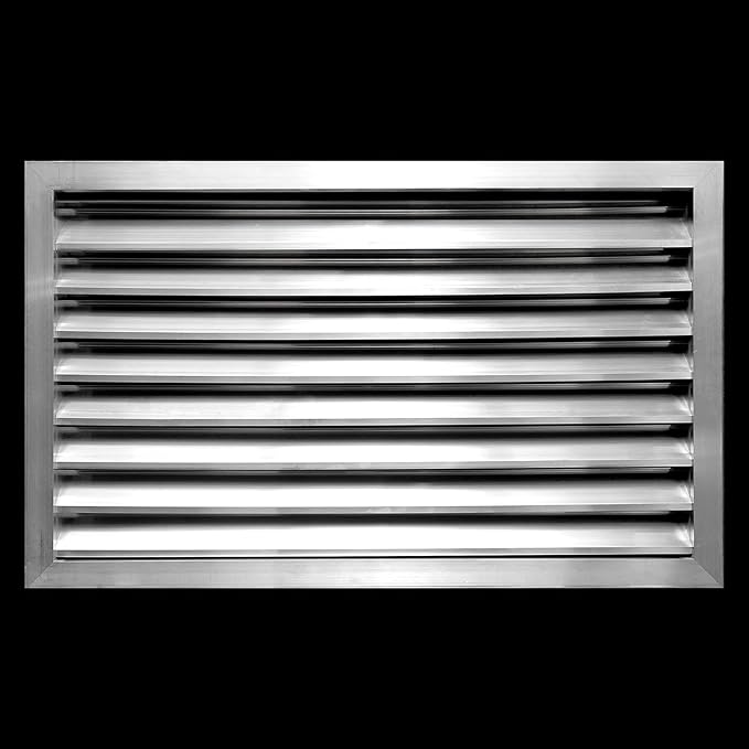 HVAC Premium 30"W x 18"H Aluminum Exterior Gable Louver Vent for Walls & Crawlspace - Weather-Resistant Air Grille with Screen Mesh - [Outer Dimensions 31.75"W x 19.75"H]