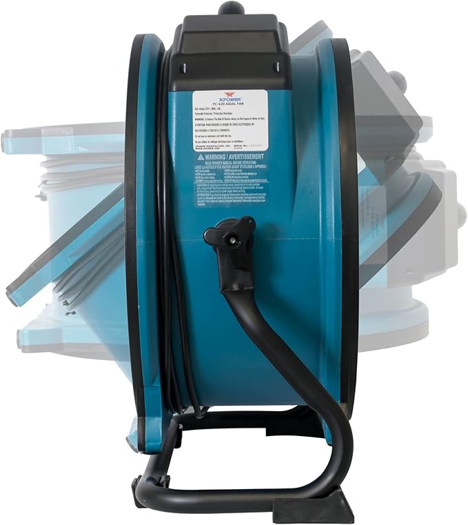 XPOWER FC-420 Heavy Duty Industrial High Velocity Whole Room Air Mover Air Circulator Utility Shop Floor Fan, 5 Speeds, Timer, 18 inch, 3600 CFM