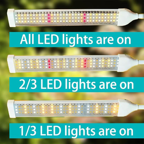 105 LED Grow Lights for Indoor Plants Full Spectrum, LED Plant Light with Stand, Adjustable Height, Plant Grow Lights with Auto 4/8/12/H Timer for Indoor Tall Plants(105 LEDs)