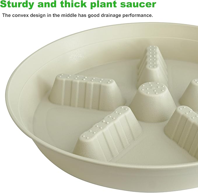 4 Pack Plant Saucer 12 inch, 8 10 14 17 inch, Plant Stand Plastic Plant Saucers for Indoors Outdoor, Heavy Duty Flower Saucers for Potted Plants, Pot Saucers for Plants, Grow Bags Saucers