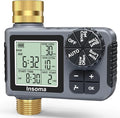 Sprinkler Timer with Brass Inlet & Outlet, Water Timer for Garden Hose with Auto/Manual/Rain Delay Mode, Easy Setup Hose Timers for Lawn, Garden, Vacation Watering,1 Outlet