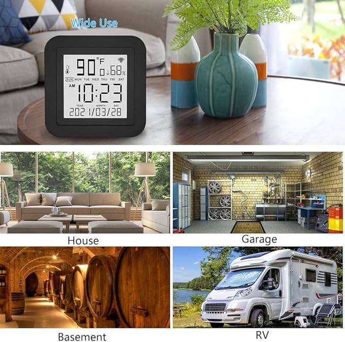 eMylo USB Smart WiFi IR Remote Control, Universal IR Blaster with Temperature Humidity Sensor, Tuya Indoor Hygrometer Thermometer, App Control, Compatible with Alexa Echo for AC TV DVD