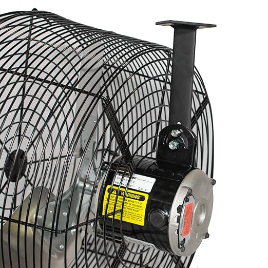 Schaefer VK20-B VersaKool Air Circulator Fan & Aluminum Blade, Ceiling Wall Mount Greenhouse Fan, 5470 CFM, 1/3 hp, Energy-Efficient Commercial use for Patio, Garage, Industrial & Workshop (Black)