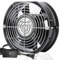 AC Axial Fan 110v 120v 172mm x 150mm x 51mm Powerful Airflow Dual Ball Bearing Fan with Switch Cooling for DIY Chicken Coop Greenhouse Server Room Garage Crawl Space Exhaust