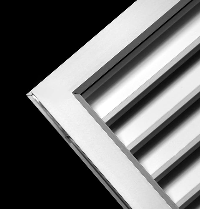HVAC Premium 14''w X 14''h Aluminum Privacy Door HVAC Air Grille - ''V'' Shaped Louvers Ensure 100% View Block - Supply or Return [Outer Dimensions: 15''w X 15''h]
