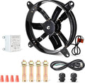 Gable Attic Fan with Thermostat, 16 inch Power Ventilation Fans for Attic Shed Garage Greenhouse Gable Mount Attic Vent Exhaust Fan 1480 RPM,2045 CFM