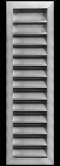 HVAC Premium 6"W x 26"H Aluminum Exterior Gable Louver Vent for Walls & Crawlspace - Weather-Resistant Air Grille with Screen Mesh - [Outer Dimensions 7.75"W x 27.75"H]