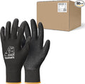toolant Crinkle Latex Work Gloves Bulk, Rubber Coated Safety Work Gloves for Men and Women, 60 Pairs for Construction, Gardening, Warehouse (Black, Large)