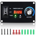 Briidea 12V Smart Livewell Aerator Timer with LED Screen, Auto/Manual Modes, Waterproof Corrosion-Resistant Metal Panel, Precise Oxygen Control in Fishing Boats & Bait Tanks