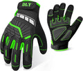 DLY Heavy Duty Work Gloves, Impact Protection Mechanic Gloves, Synthetic Leather Work Gloves, Touchscreen Capable