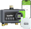RAINPOINT WiFi Sprinkler Timer 4 Zone, Outdoor Smart Water Timer for Garden Hose with Brass Inlet&Outlet, Custom Programs via APP/Voice Control for Automatic Watering System