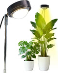 yadoker Plant Grow Light, LED Growing Light Full Spectrum for Indoor Plants,Black Magnifying Glass Plant Lights,Height Adjustable, Automatic Timer, 5V Low Safe Voltage,Idea for Large