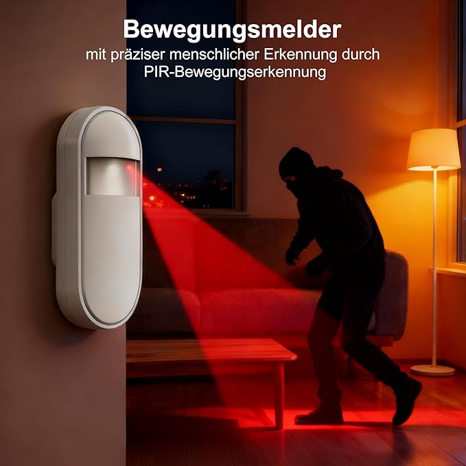XUK Smart Home Security System,4G/GSM &WiFi Wireless Alarm Kit with Door/Window Sensors,PIR Motion Detectors,App Remote Control,Compatible with Alexa &Google Home,Easy Installation(13pcs Set)