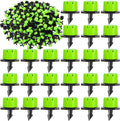 Yaocom Sprinkler Irrigation Drippers, 1/4 Inch Barbed Drip Emitter, 360 Degree Watering Adjustable Suitable Anti-Clogging Drippers for 4mm/7mm Garden Watering Tubing System(Green,400 Pcs)