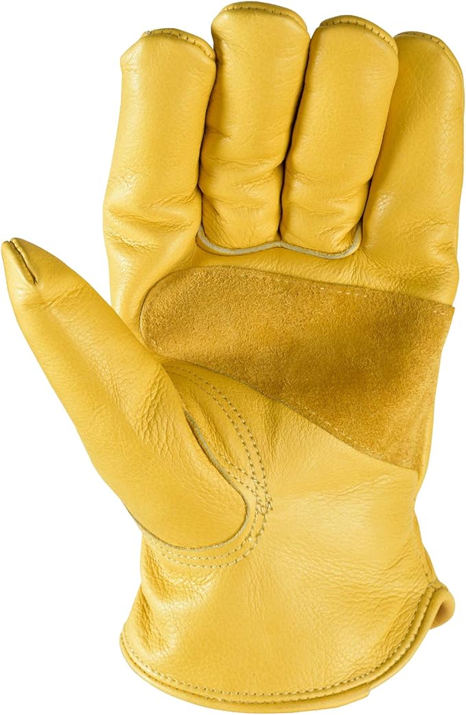 Wells Lamont Insulated Leather Work Gloves for Men- Full Grain Cowhide- 3M Thinsulate Insulation, Fleece Lined - Ergonomic Fit- Ideal for Construction- Durable Winter Protection- XXX-Large,1108XXX