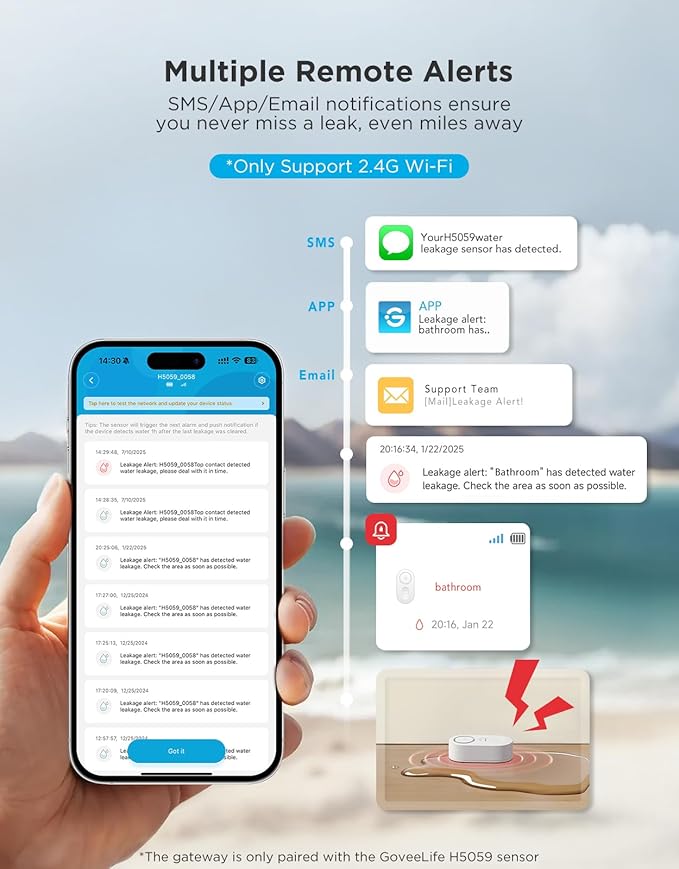 GoveeLife Smart Air Quality Monitor for Home, CO2 Detector for Health