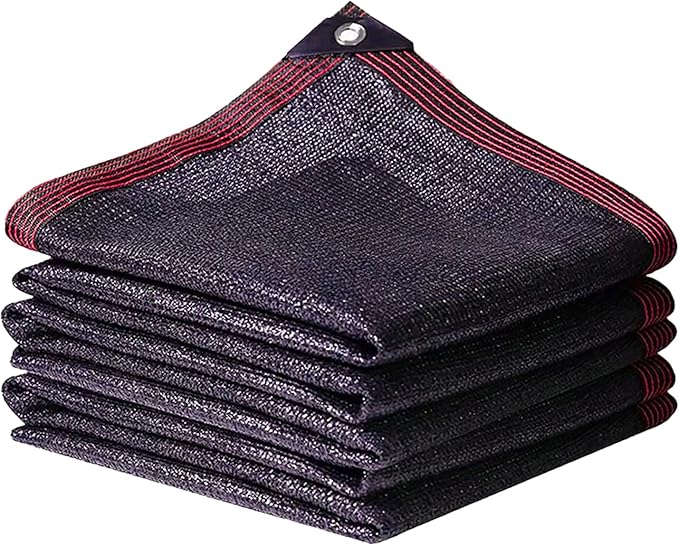 70% Black Shade Cloth for Garden, 10x12FT Resistant Garden Sun Shade Net, Durable Mesh Shade Tarp with Reinforced Grommets for Greenhouse, Plant, Chicken Coop, Pergola,Canopy (10ft*12ft)