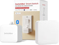 Switchbot Smart Switch Button Pusher (Bluetooth) with Hub Mini Matter – Fingerbot for Rocker Switch/One-Way Buttons, App Timer Control, No Wiring, Voice/Remote Control, White
