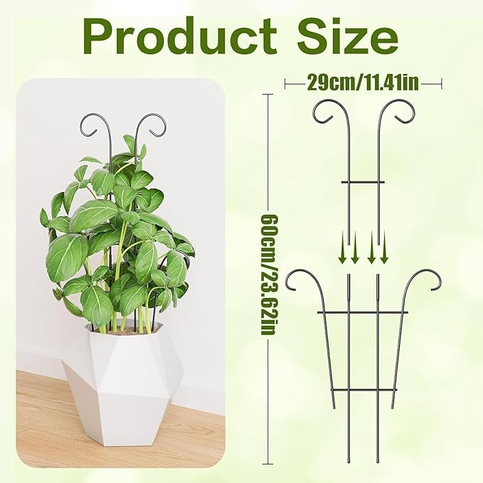 Plant Stand Indoor - Rust Proof Adjustable, Metal Plant Trellis, Durable Support Structure, Stable Space Saving Design | Pothos Ivy Fruit Vegetable for Pothos Ivy Fruit Vegetable