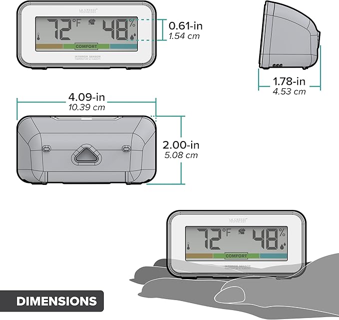 Temp Tracker Interior Wi-Fi Alert System with the Bridge Gateway and an Interior Temperature and Humidity Display with Comfort Meter