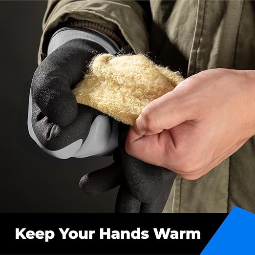 toolant 100% Waterproof Gloves Bulk Pack, 3 Pairs, Winter Work Gloves for Extreme Cold, Touchsreen, Warm Gloves for Freezer, Fishing and Gardening, With Grip, Grey, X-Large
