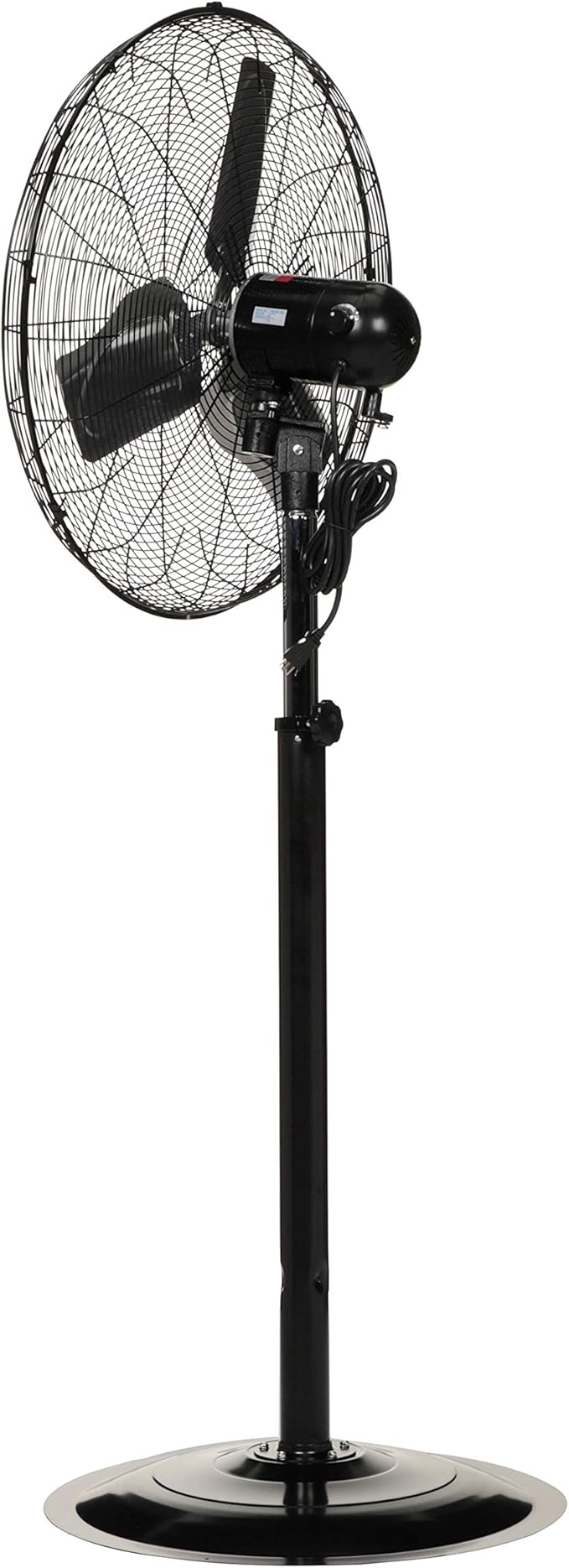 TPI Corporation CACU-24-P, 24-Inch High-Velocity Non-Oscillating Pedestal Mount Fan for Commercial & Industrial, Garage, Gym, Outdoor, Patio, 120 Volt