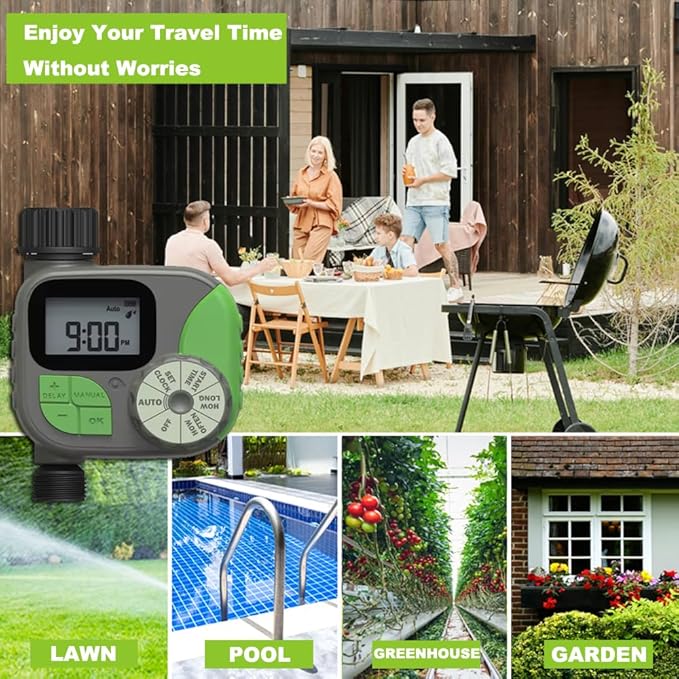 Irrigation Timer Programmable Sprinkler Timer for Garden Hose Lawn Sprinkler Controller