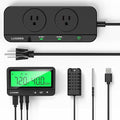 LUXBIRD WiFi Temperature and Humidity Controller LTC-318-W, Smart Thermostat Humidistat Outlet with Monitor, App Control for Reptile Terrarium Greenhouse Grow Tent