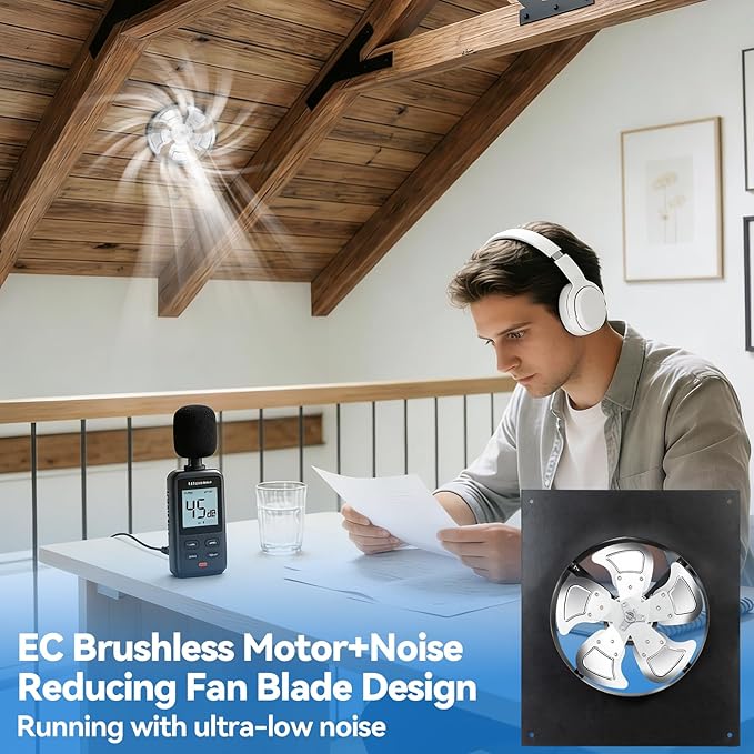 32W Solar Powered Attic Exhaust Fan with 10" Roof Vent - IP68 Waterproof DIY Ventilation System to Lower Heat, Prevent Moisture & Save AC Costs - Off-Grid Cooling for House, Garage,Shed & Greenhouse