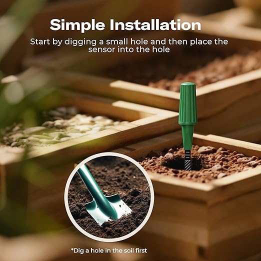 THIRDREALITY Smart Soil Moisture Sensor Gen2, Zigbee hub Needed, Enhanced Signal Stability, Capacitive Moisture Monitoring, Garden Planting, Compatible with Hubitat, SmartThings, Home Assistant, Homey