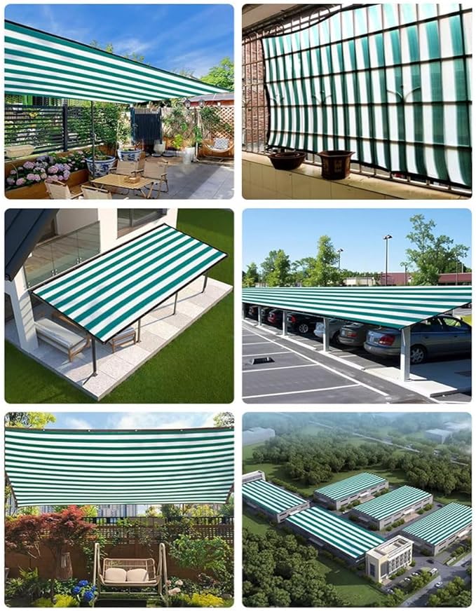 80% Garden Shade Fabric Sun Shade Cloth Dark Green White Shade net Sunblock Mesh,HDPE Shading Net with Grommets,Greenhouse Cover Shade Tarp 3x6 ft to 40x44 ft(12x28ft)