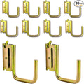 10 Pack 2" E Track J Hooks Heavy Duty Galvanized Steel E-Track Tie Down Accessories for Box Truck, Enclosed Trailer, Garage, Vans, Warehouse, Workshop