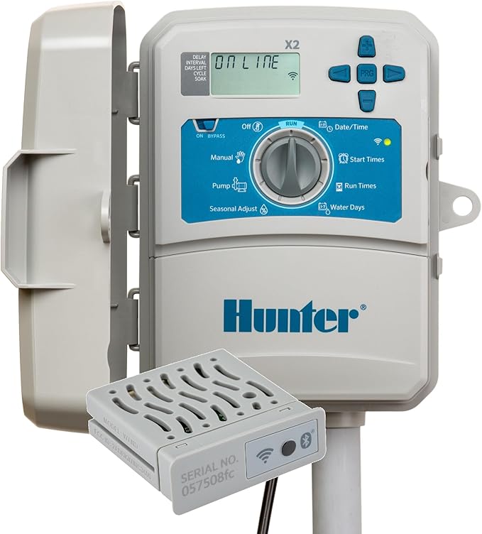Hunter Hydrawise X2-800 8 Station Hydrawise Controller Bundeled with Wand WiFi Module X2 8 Zone Outdoor or Indoor Smart Internet X2800 Irrigation Timer