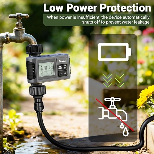Thiswing 360° Adjustable Drip Irrigation System - 100 FT Garden Watering System with 32 Nozzles & Water Timer, Raised Bed Sprinkler System, Garden Mister for Yard, Lawn, Plants, 5/16" Tubing