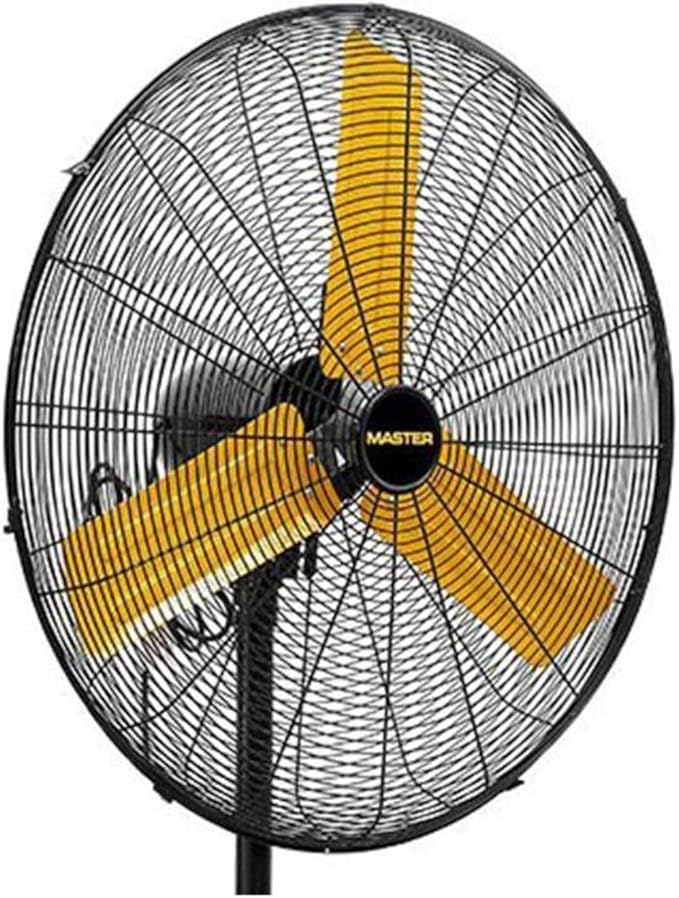 Master 24 Inch Oscillating Industrial High Velocity Pedestal Fan - Use for Shop, Garage or Warehouse, All-Metal Construction with OSHA-Compliant Safety Guards, 3 Speed Settings (MAC-24POSC)