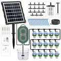 50FT Automatic Solar Drip Irrigation System, Solar Automatic Plant Waterer Kit, Supported 15 Pots, Indoor/Outdoor Irrigation Kit for Garden, Balcony & Patio Vacation Free