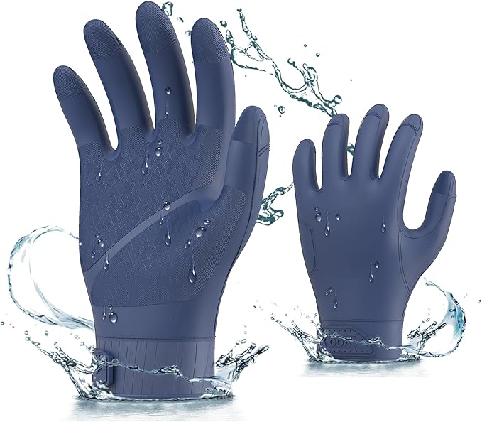 Vgo... NGG X1 Chemical Resistant Work Gloves,Starﬁsh-Gen Seamless Gription Work Gloves,Reusable,Waterproof (TP1147)