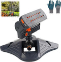 2026 Upgraded 16-Nozzle Oscillating Sprinkler with Dual-Zone Sprinkler Water Timer, 360° 16-Hole Automatic Rocking Sprinkler, Turbo Orbit Mist Sprinklers System for Garden (A No Timer)