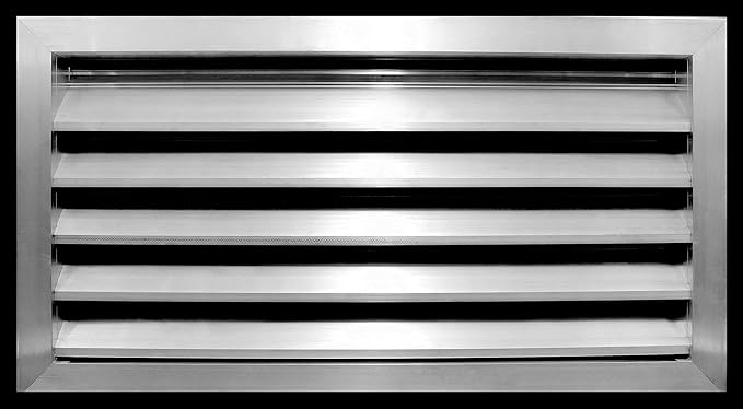 HVAC Premium 24"W x 18"H Aluminum Exterior Gable Louver Vent for Walls & Crawlspace - Weather-Resistant Air Grille with Screen Mesh - [Outer Dimensions 25.75"W x 19.75"H]