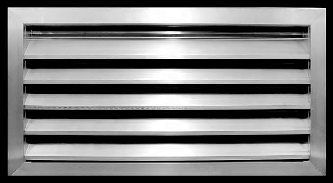 HVAC Premium 12"W x 24"H Aluminum Exterior Gable Louver Vent for Walls & Crawlspace - Weather-Resistant Air Grille with Screen Mesh - [Outer Dimensions 13.75"W x 25.75"H]
