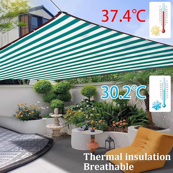 80% Garden Shade Fabric Sun Shade Cloth Dark Green White Shade net Sunblock Mesh,HDPE Shading Net with Grommets,Greenhouse Cover Shade Tarp 3x6 ft to 40x44 ft(10x40ft)