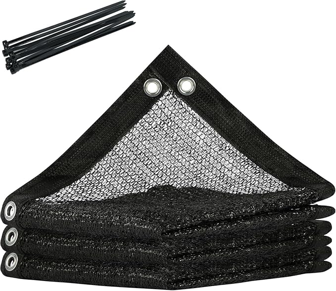 Royal Shade 30% Black Shade Cloth Custom Size 17FT x 45FT Mesh Tarp with Grommets for Garden Patio, Plant Shading, Greenhouse, Pergola, Chicken Coop, Dog Kennel, Lawn. (We Make Custom Size)