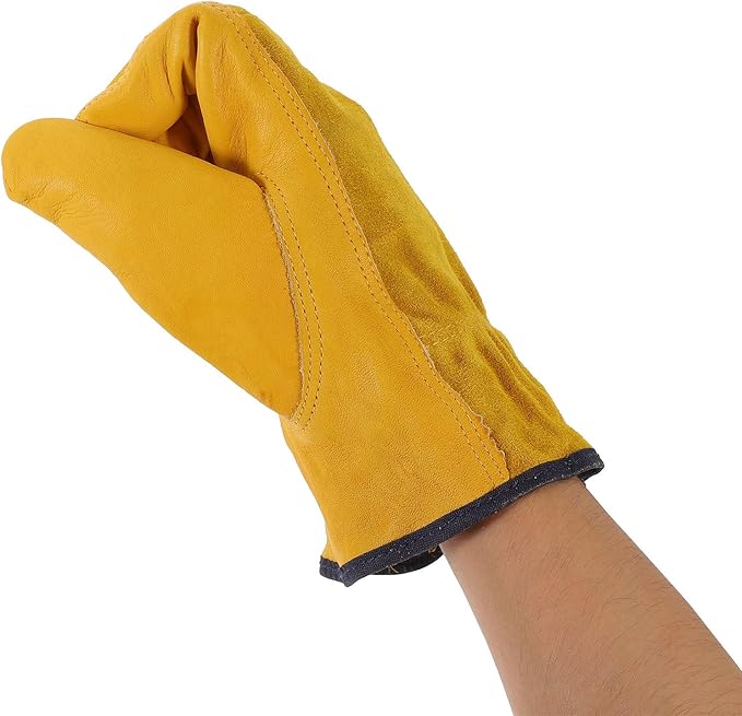 UKCOCO Waterproof Heavy-duty Protective Work Gloves for Men and Women Anti-puncture Gardening Gloves Carpenter Gloves Size Xl