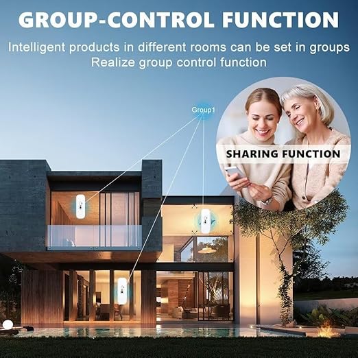 Temperature and Humidity Monitor Sensor WiFi & Bluetooth,No Hub Required,Compatible with Alexa and Google Home,for Home,Greenhouses Accessories,Garages 1Pack(No Include Battery)