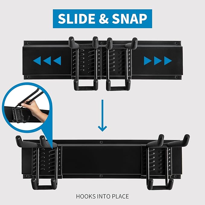Precision Defined Garage Tool Organizer Wall Mount 48 inches, 330 lbs Capacity, Garden Tool Organizer, Garage Storage Rack, Shed Organizer, Garage Organizer with Adjustable Hooks, Shovel, Rake Holder
