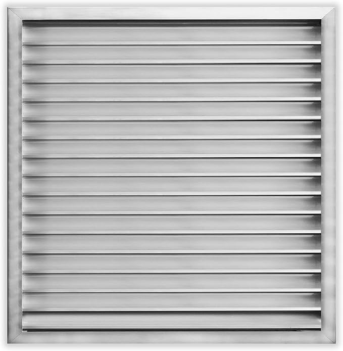 HVAC Premium 26"W x 32"H Aluminum Exterior Gable Louver Vent for Walls & Crawlspace - Weather-Resistant Air Grille with Screen Mesh - [Outer Dimensions 27.75"W x 33.75"H]