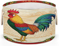Large Storage Baskets - Rooster Farm Nursery Round Collapsible Organizer Bin Box, Laundry Hamper for Kids Toys, Blanket, Bedroom Living Room Home Decor, Gift Basket, 19.4"x13.3"